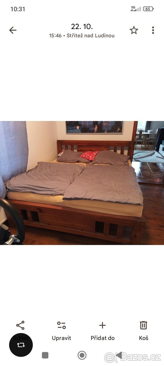 Postel masiv dřevo - 3