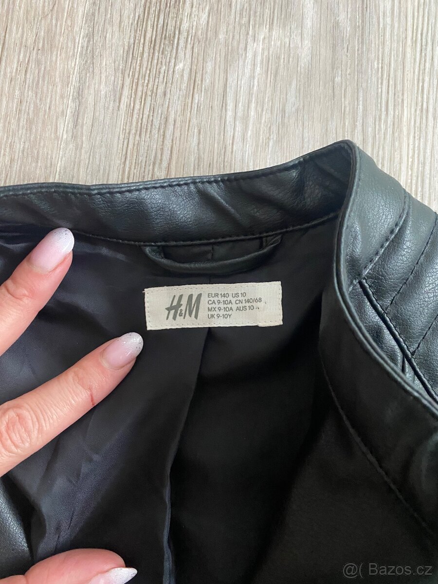 Nová koženková bunda H&M vel. 140 - 3