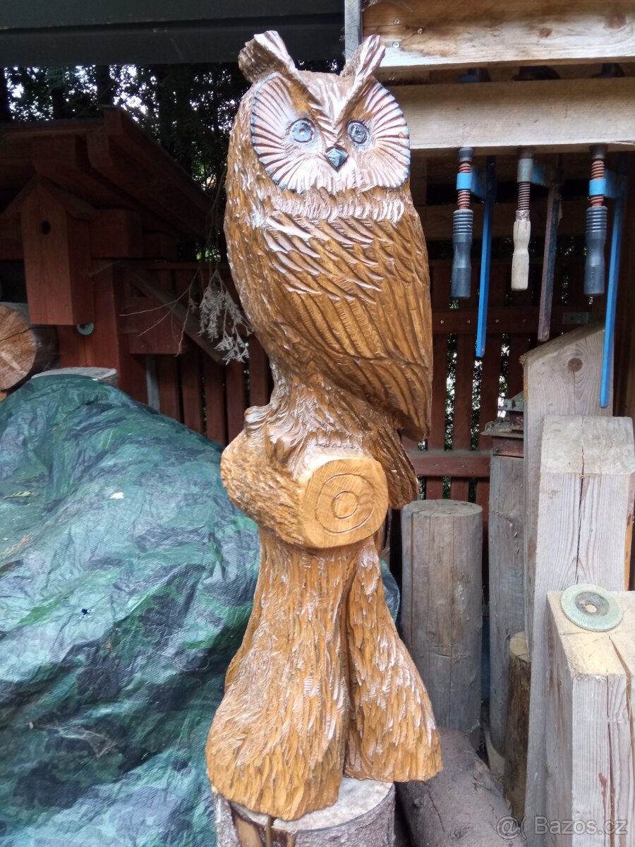 Dřevěná socha - sova - 3