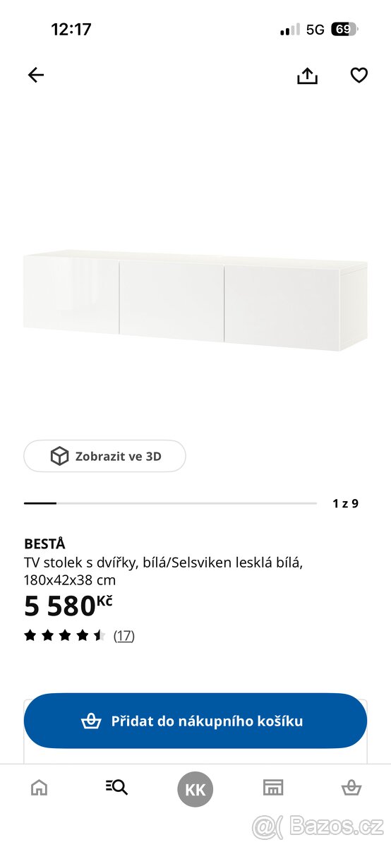 Tv stolek BESTA IKEA - 3