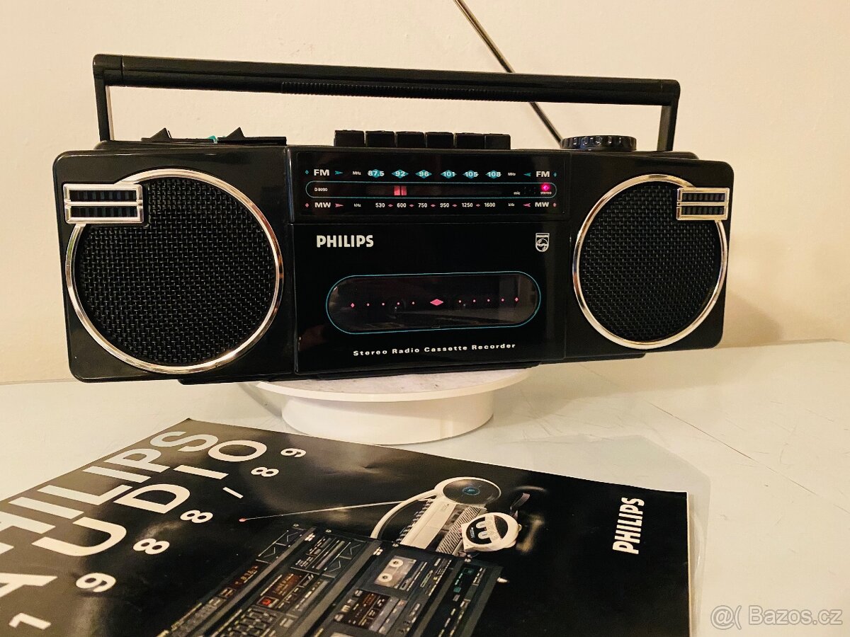 Radiomagnetofon Philips D 8090, rok 1988, REZERVACE - 3