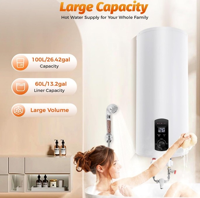 Elektrický bojler / ohřívač vody 100 l – 2000 W - 3