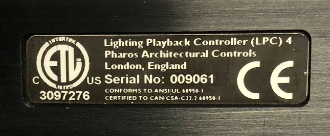 Pharos LPC 4 Lighting Playback Controller, 4 univerza - 3