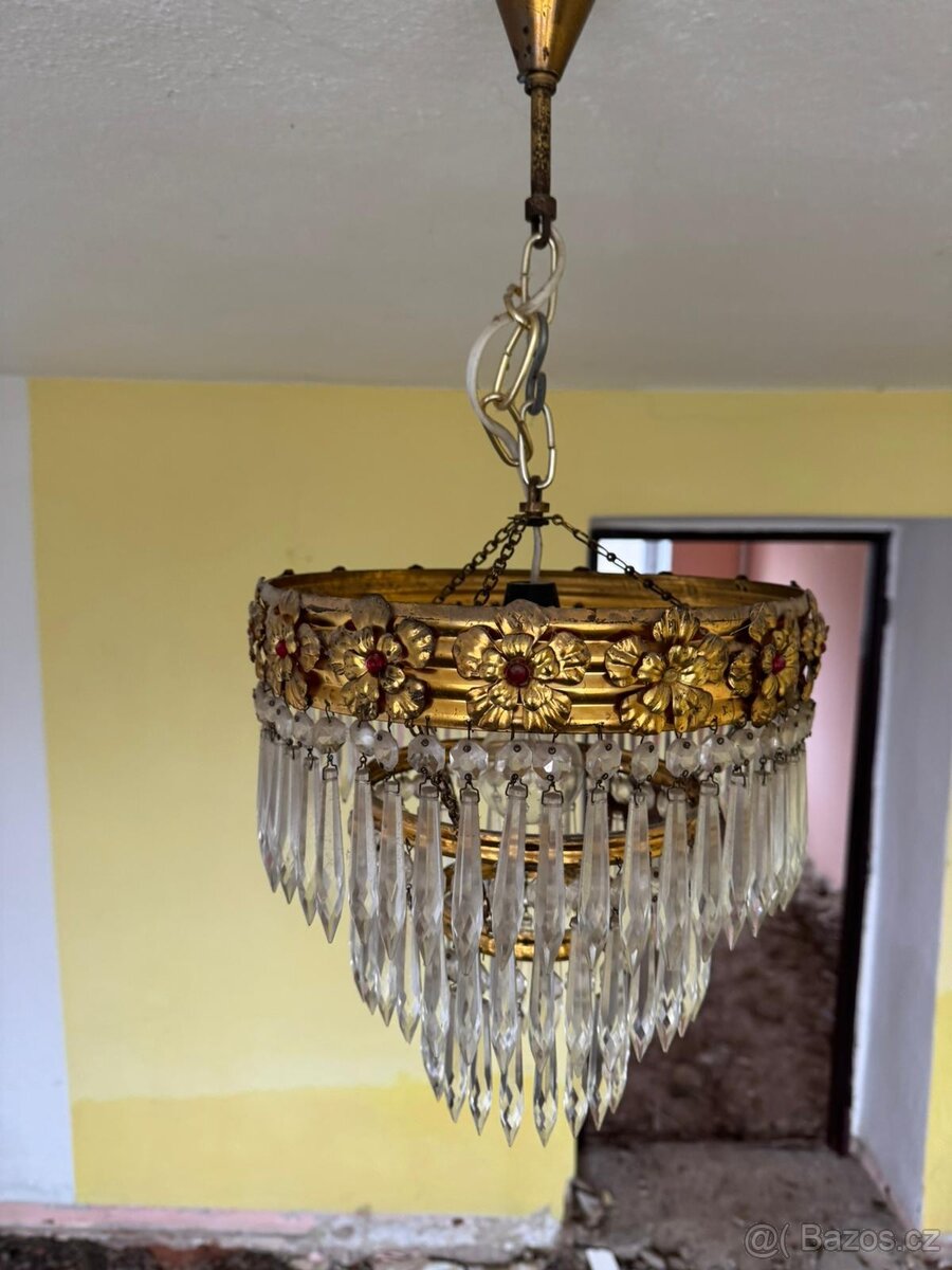 Starý křišťálový lustr - 3