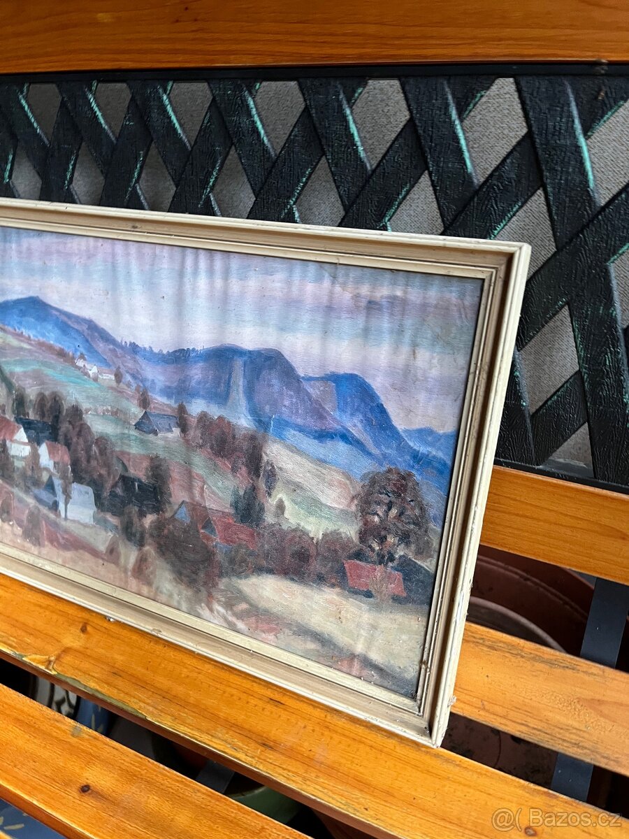 Starý Obraz Horská Vesnice 2– Sign. Z. Janda - 3