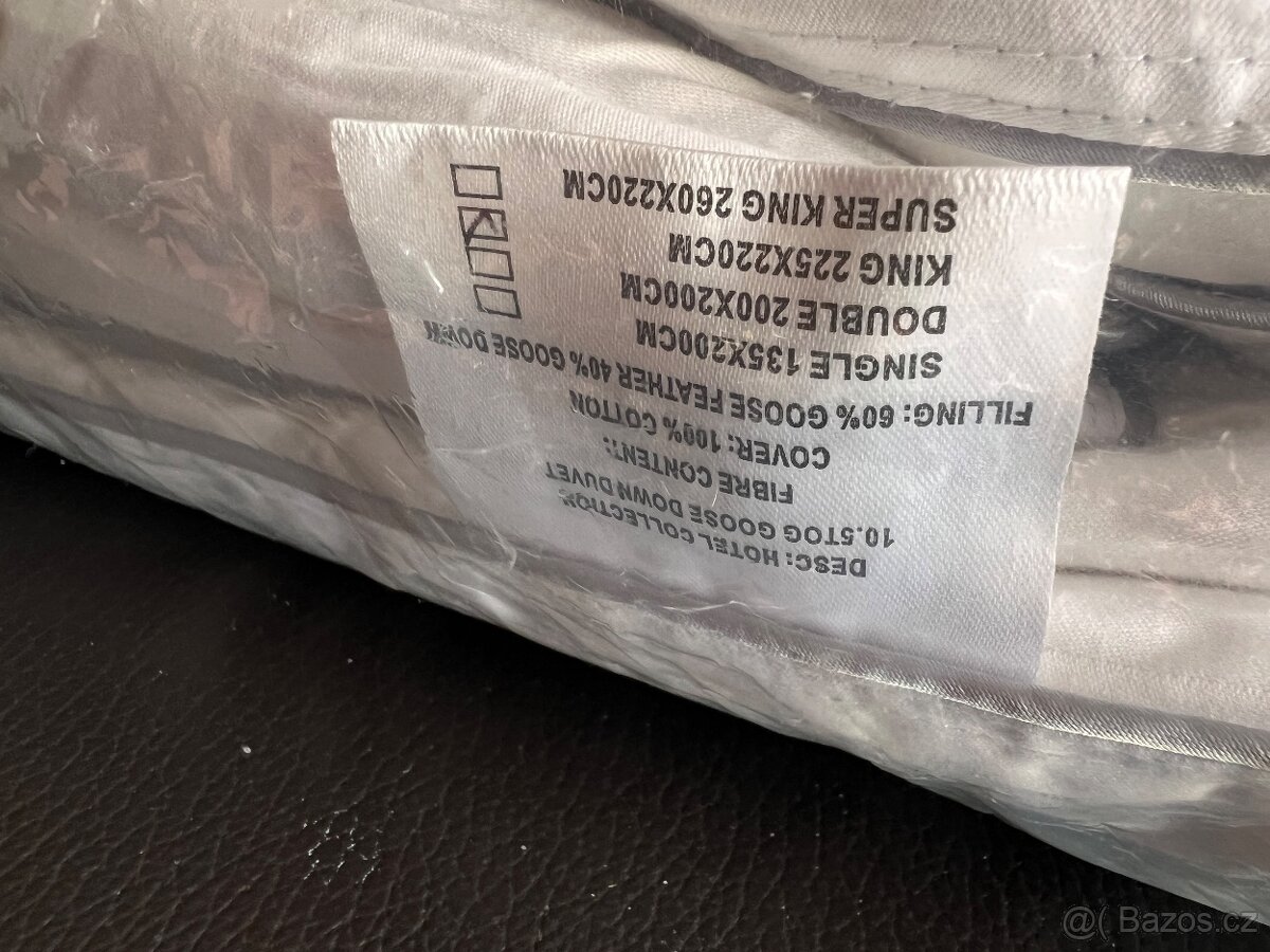 Loxusní deka s husím prachovým peřím.220X225cm - 3