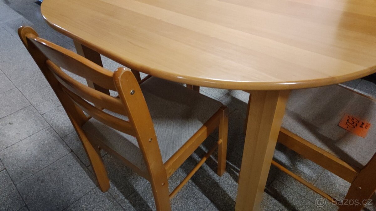 Jidelni set - oválný stůl + 4 židle - 3