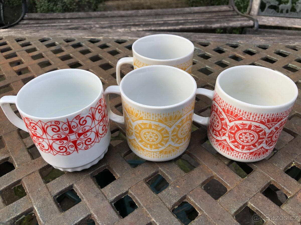 Retro hrnky, mandala - 3