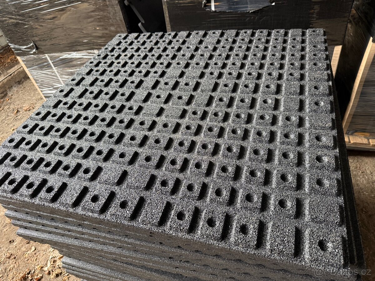 Gunová podlaha 3cm tloušťka 100x100 - 3