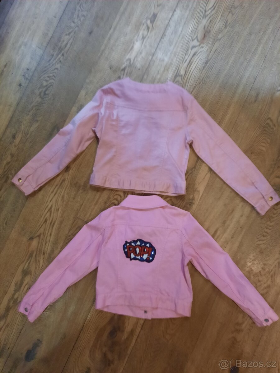 Dívčí bunda jeans H&M vel 128 - 3