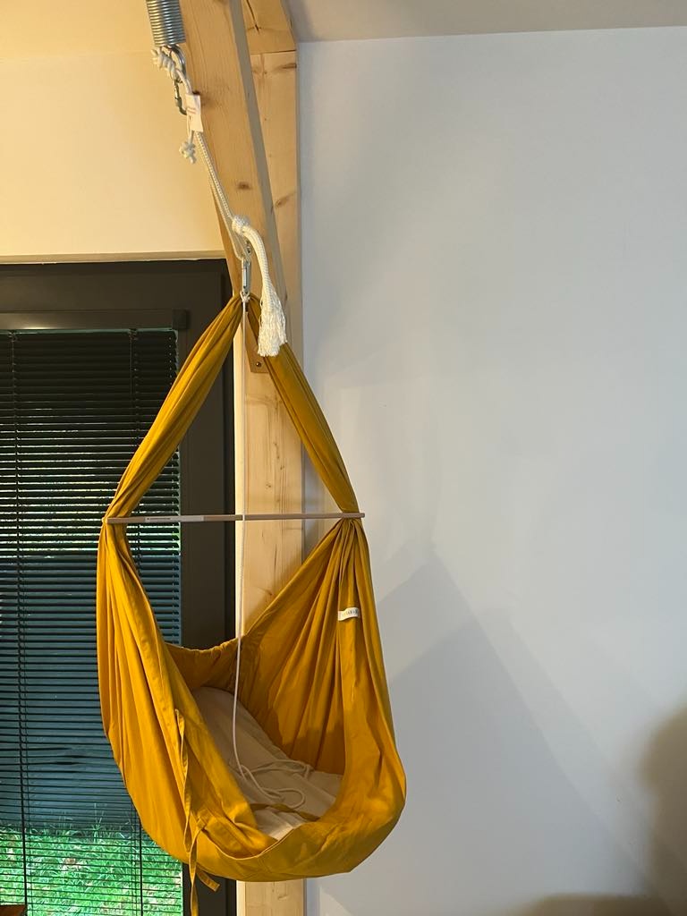 Závěsná kolébka hořčicová HOJDAVAK BABY s matrací - 3