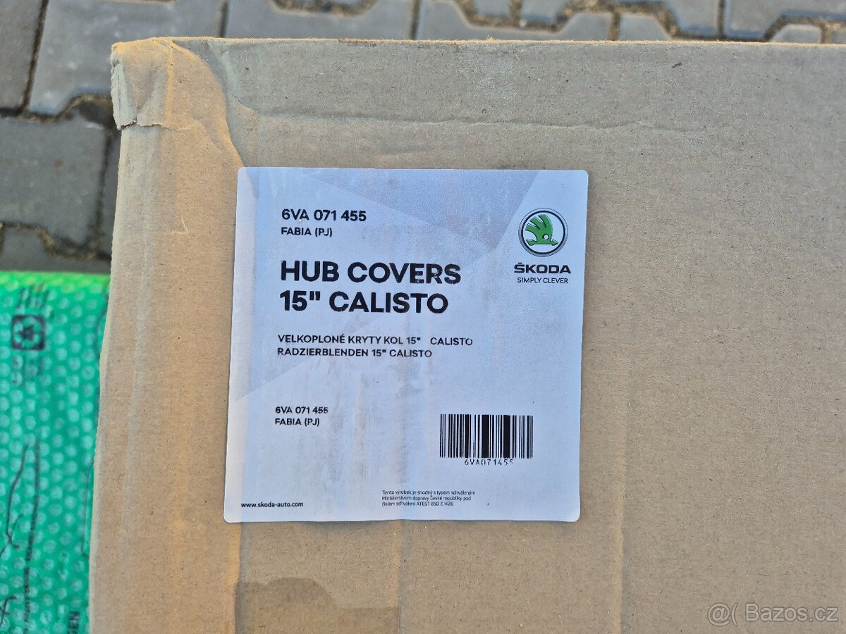 Škoda Fabia 15" kryty kol (poklice) 6VA071455 , 6VA601147A - 3