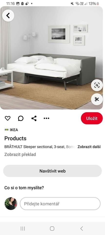 Ikea pohovka brathult včetně nového náhradního potahu - 3