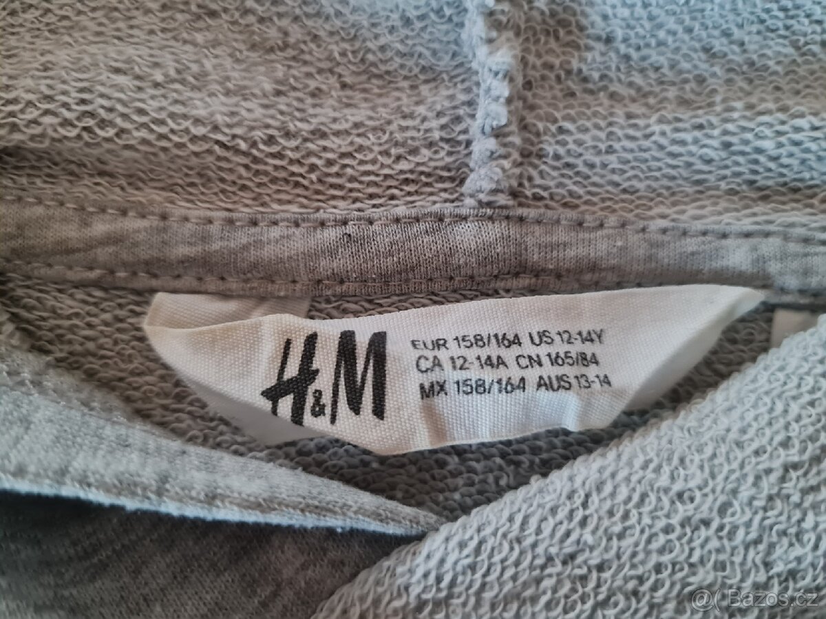 Dívčí mikina s kapucí zn.H&M vel. 158-164 - 3