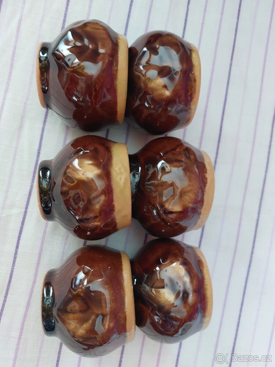 Keramická sada 6 pohárků a karafa - 3