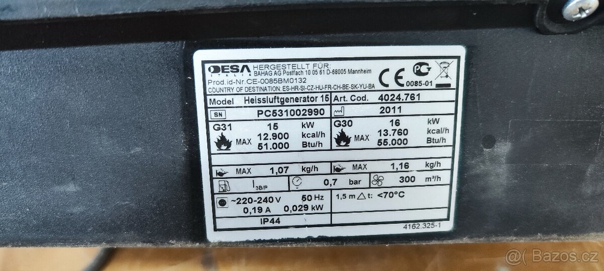 Plynové topidlo Herkules 16 kW - 3