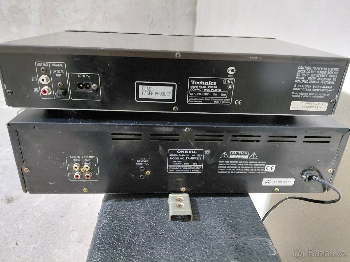 CD prehravač Technics a Tape deck Onkyo - 3