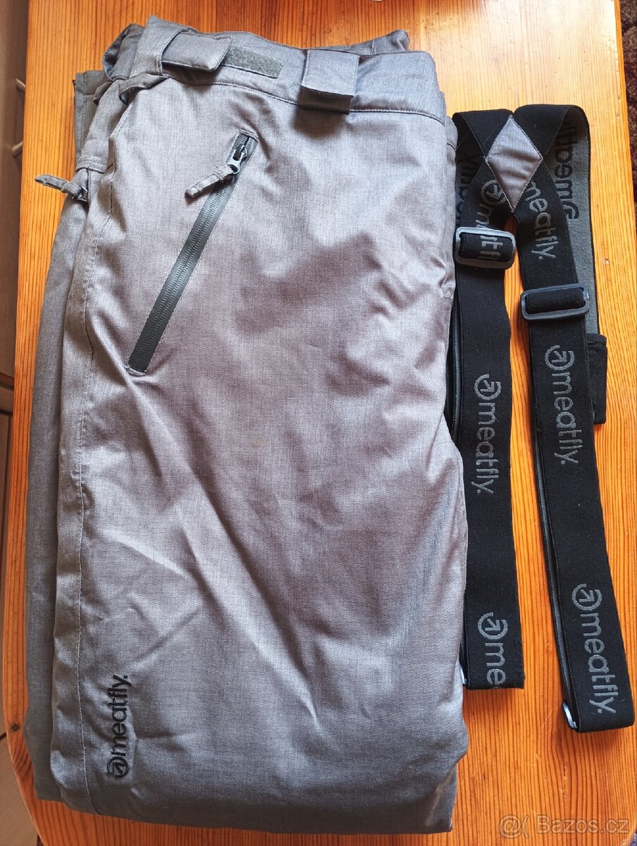 Meatfly Ghost 3 Pants | D - Grey Heathe velikost L - 3