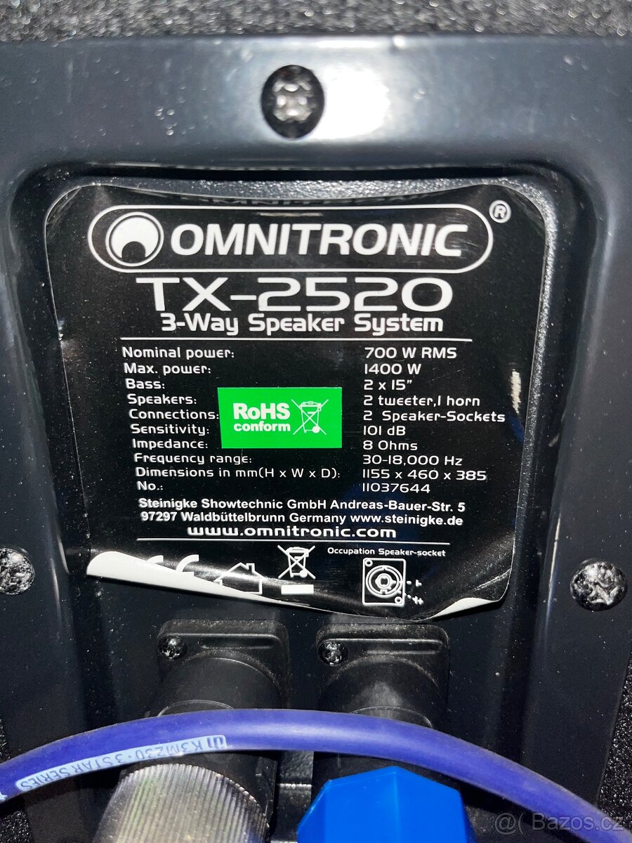 OMNITRONIC pasivní reproboxy 2x15” - 3