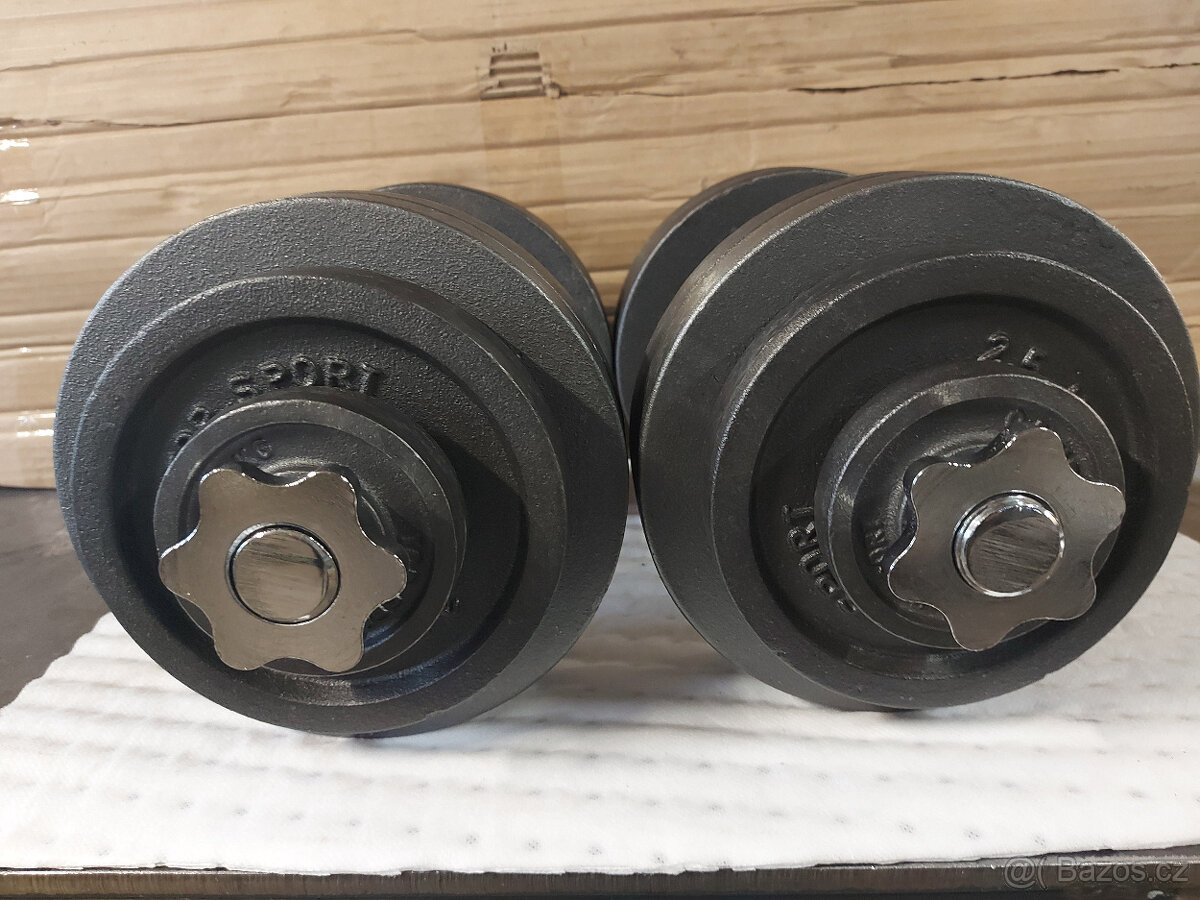 Nakládací jednoručky 2 x 30kg - NOVE - 3