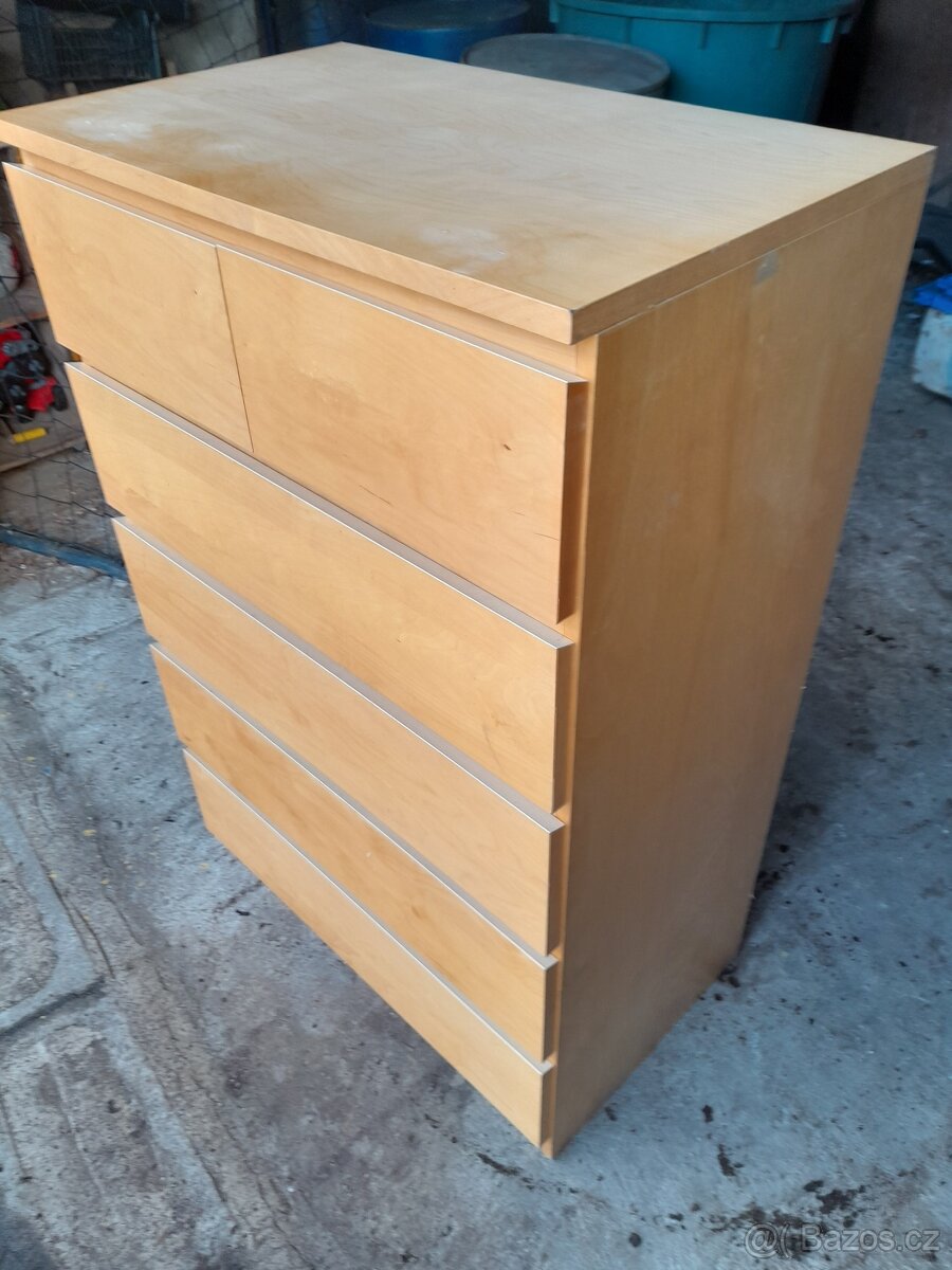 Ikea komoda Malm bříza 6 zásuvek - 3