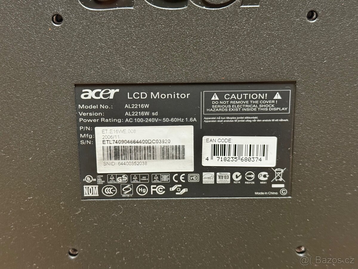 LCD monitory Acer 19” a 22” - 3