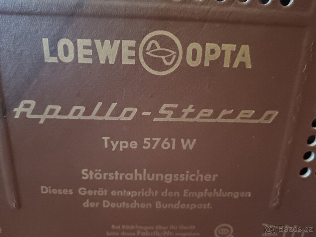 Apollo-Stereo 5761W Loewe-(Opta) Lampové radio - 3