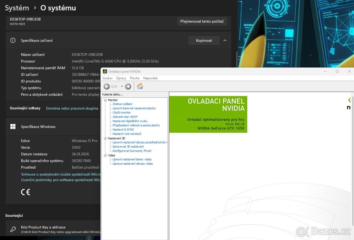 PC Intel i5 6500/DDR4 12GB/SSD+SSHD/GTX1050/LCD - 3