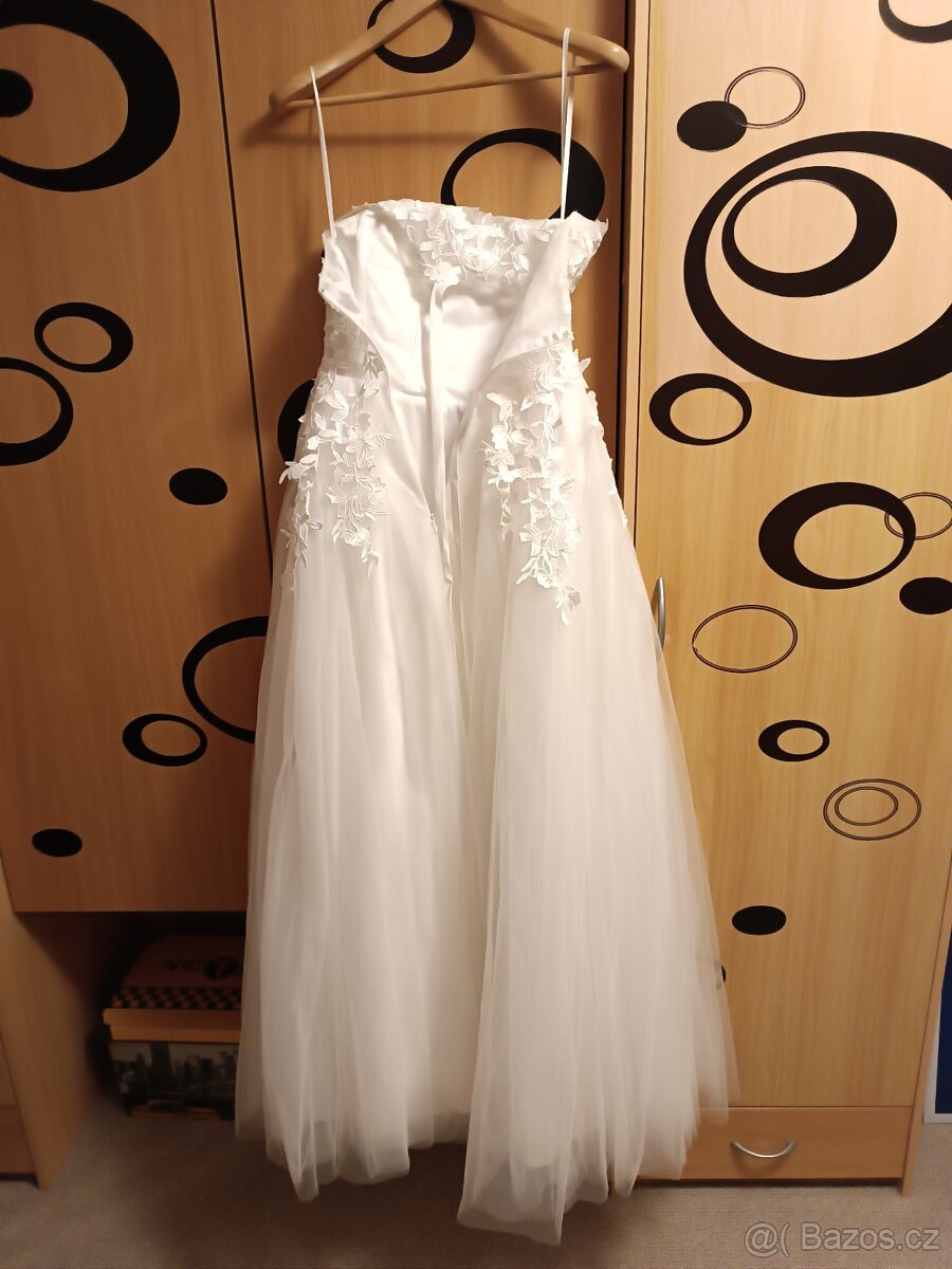 XS svatební šaty se stuhou - 3