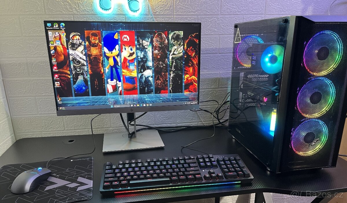 Herní PC|Záruka|Ryzen 5|16GB|RTX 3060Ti|SSD|SSHD| - 3