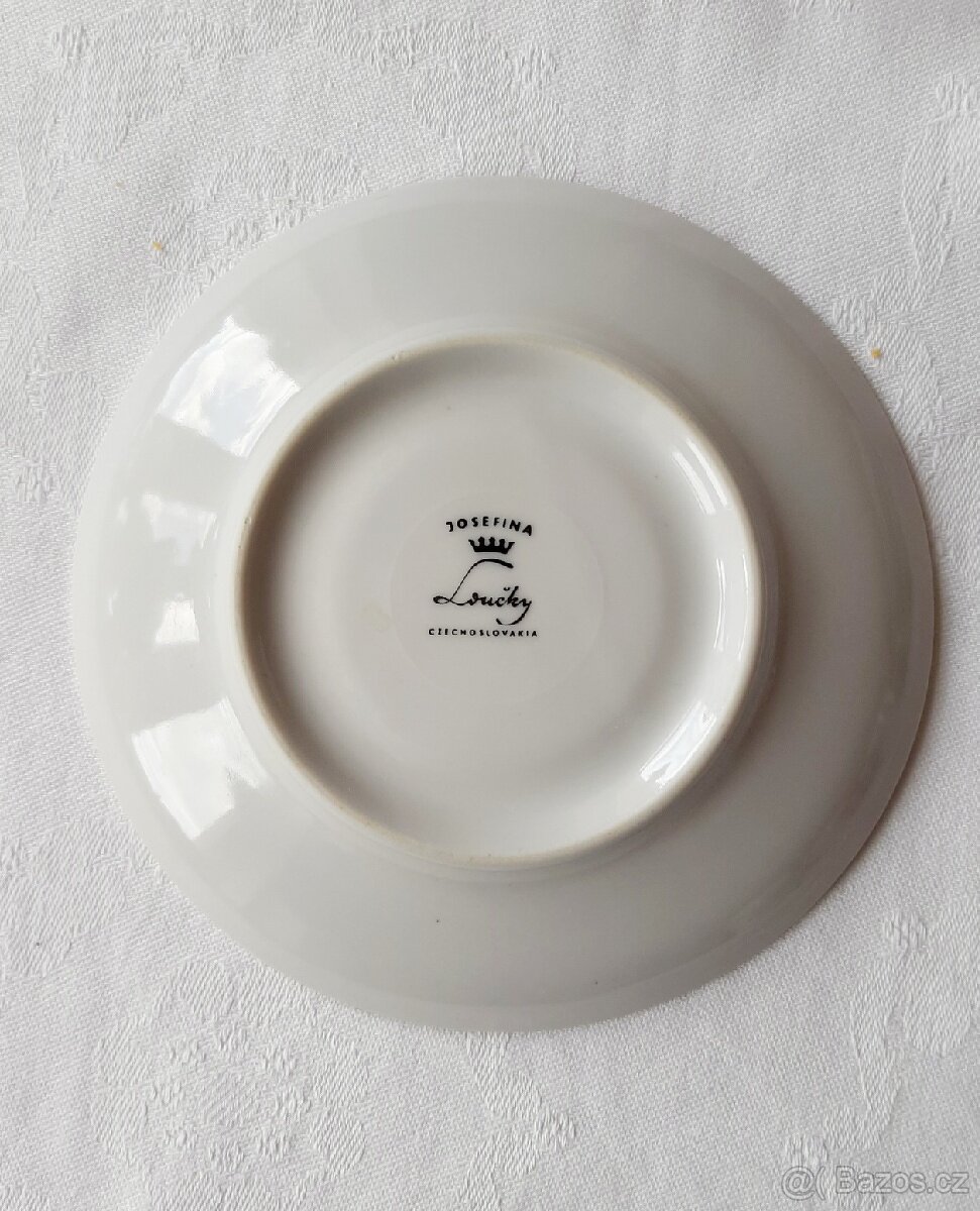 Hrnky fialové kytky Karlovarský porcelán - 3