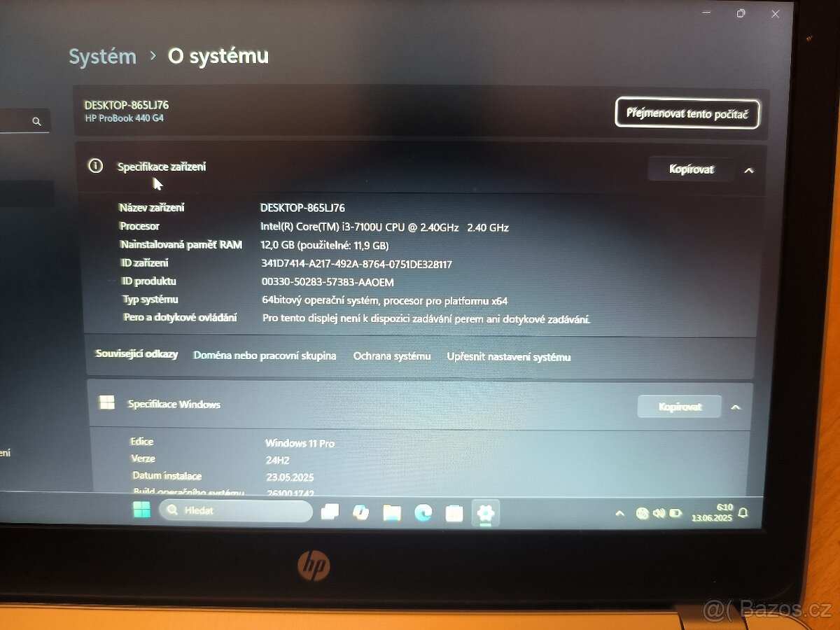 HP Probook 430 G6 (i3 7100, 12GB Ram, disk 512GB) - 3