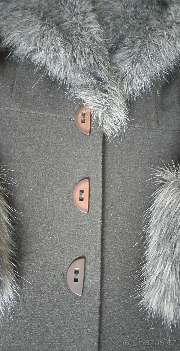 Dámský zimní kabát černý - 3