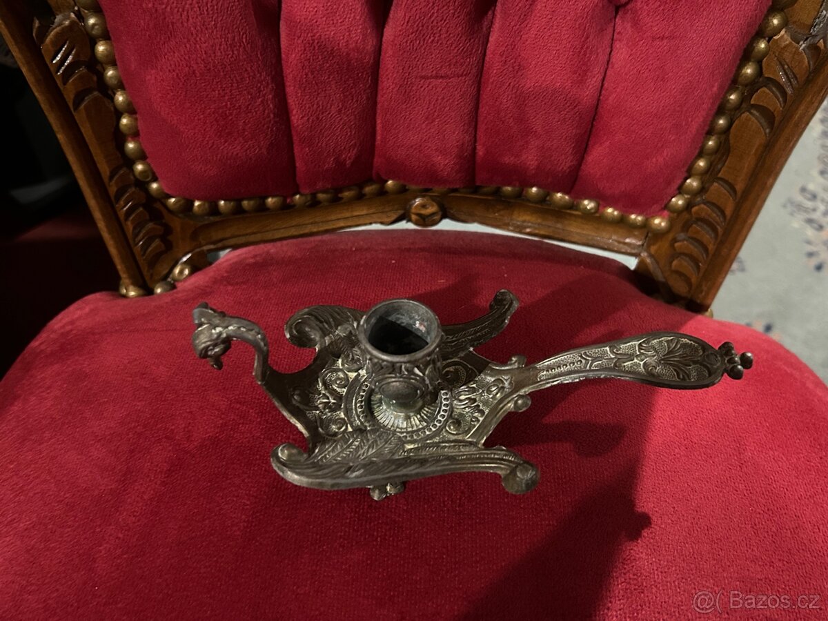 Mosazný svícen ve tvaru ptáka - 3