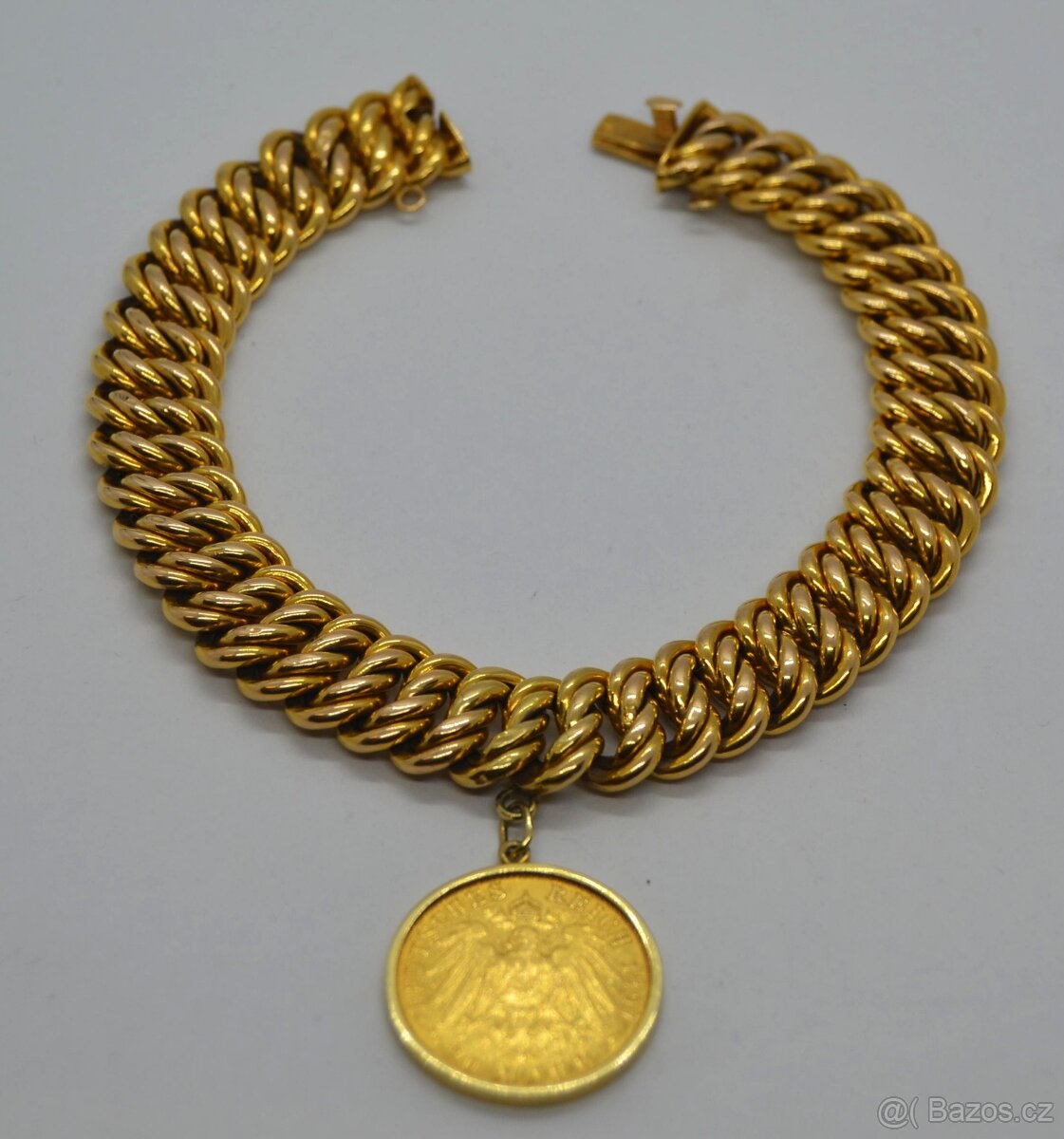 Zlatý náramek s mincí - 3