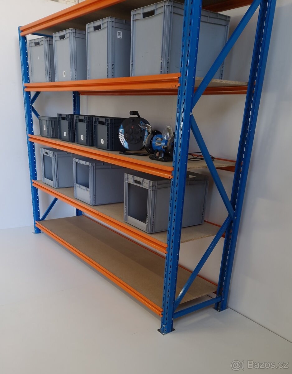 Prodám regály a regálové doplňky. Průmyslové policové regáli - 3