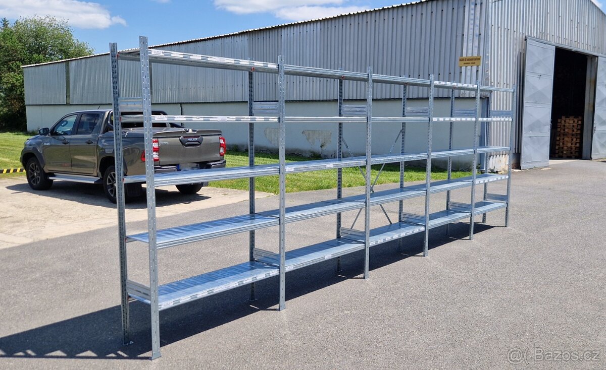 Profesionální Policové Regály Pozinkované. BAZAR - 3