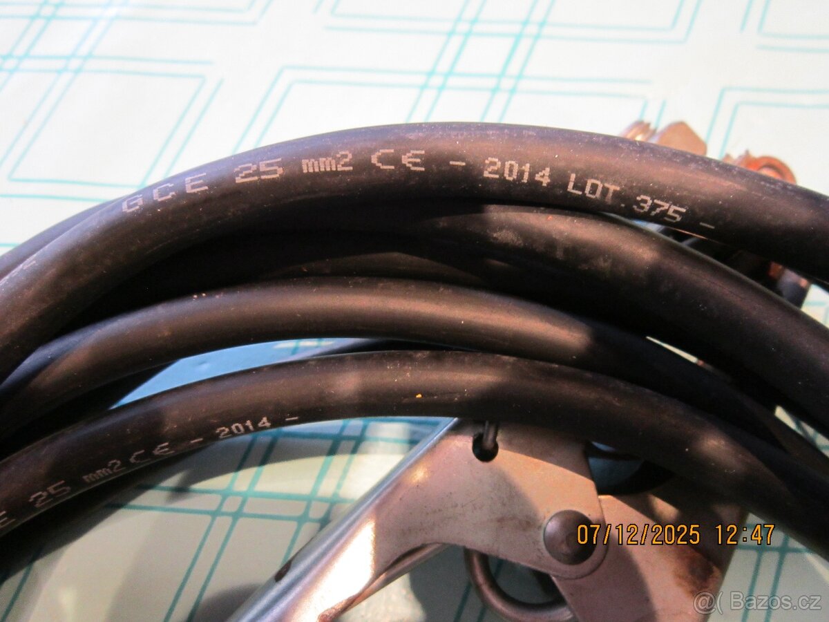 svařovací kabely 25mm2 včetně kleští - 3