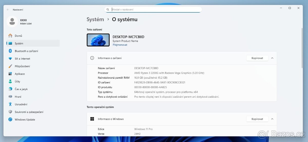 PC/RYZEN 3 4x3,2GHZ/16GB DDR4/256GB NVME+500GB/GPU 2GB/W11 - 3