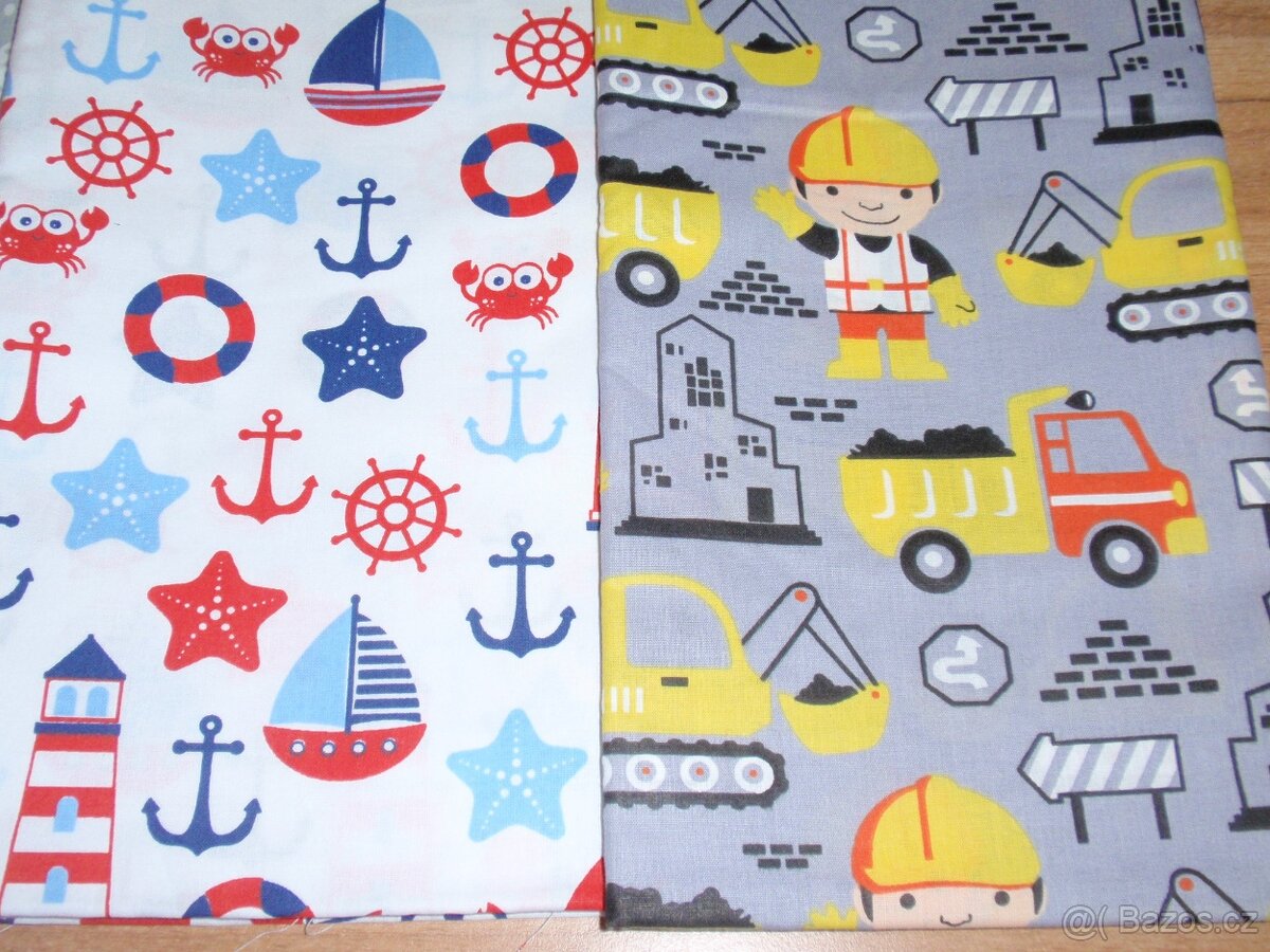 Nové látky - zvířátka, Bořek stavitel, námořnický vzor - 3