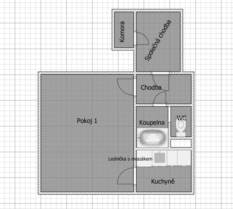 Pronájem bytu 1+1, Jana Kubelíka 1309, Most - 3