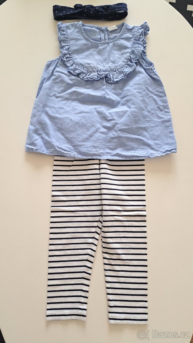 Letni set HM tricko, leginy, celenka, vel 92 - 3