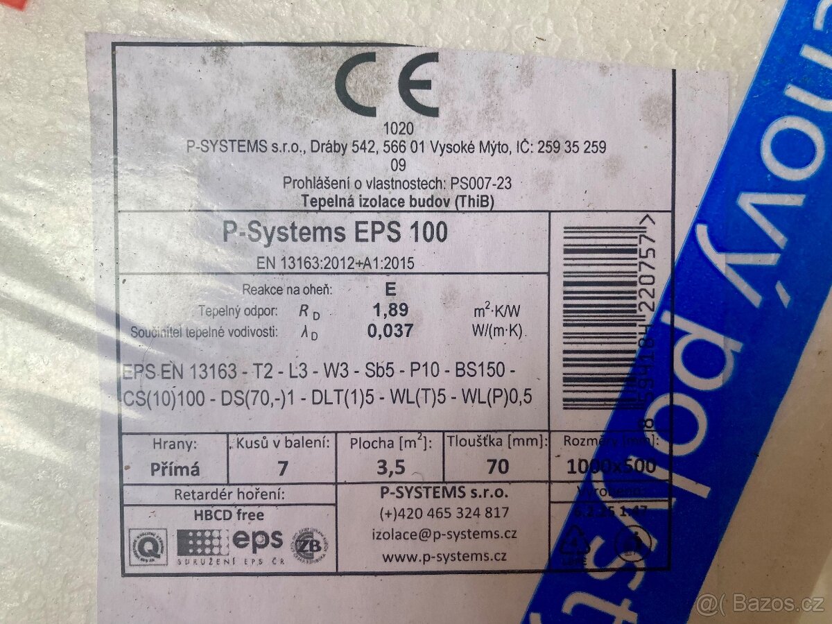 Pěnový polystyren 70 mm - 3