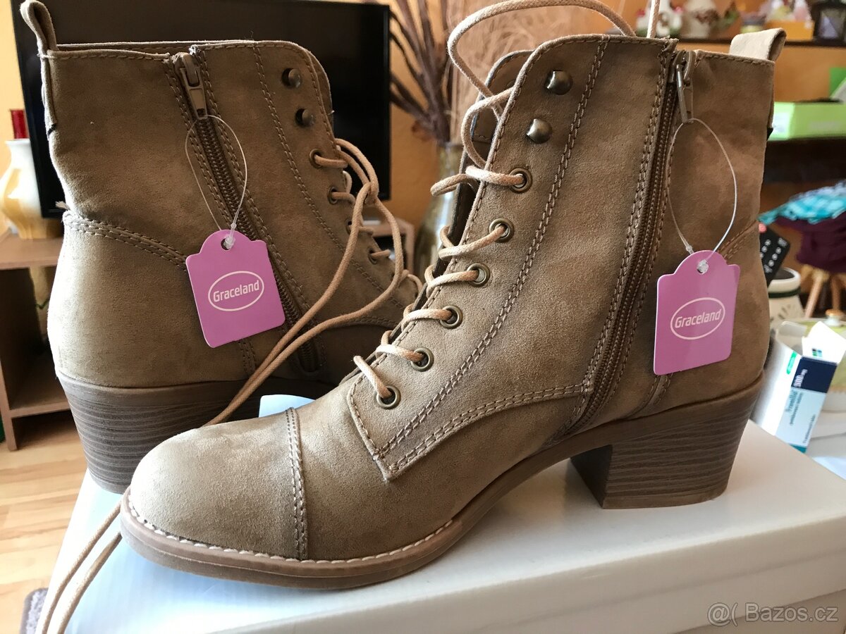 Dámské kotníkové boty se zipem vel. 42 - 3