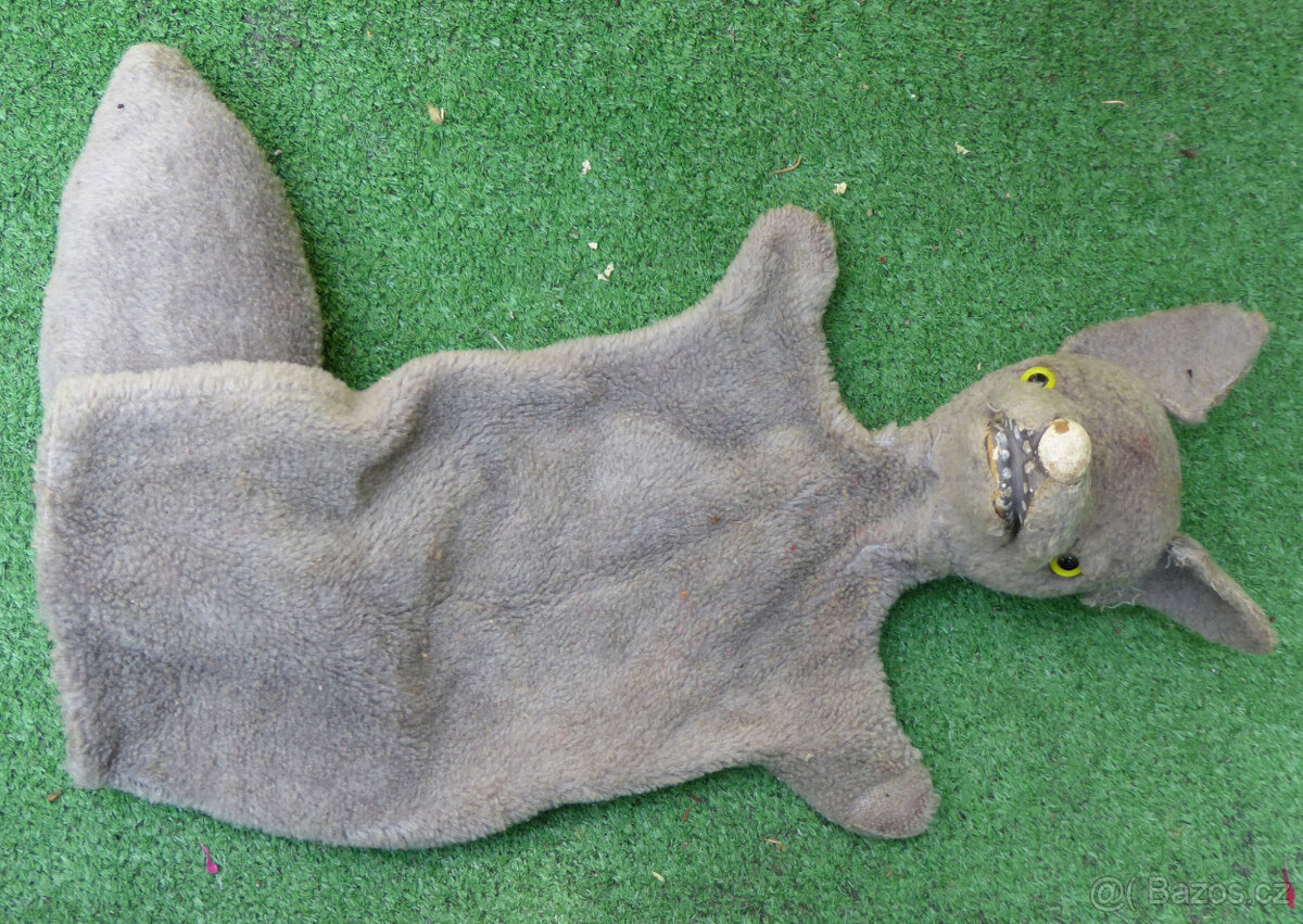 Starožitní maňásci kůzle, vlk, slepice - 3