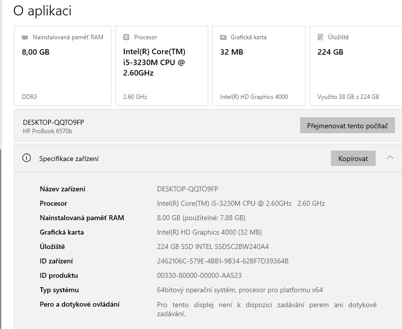 HP ProBook 6570b,i5-3230M,Win 10,SSD 240GB,RAM 8GB,15.4 palc - 3