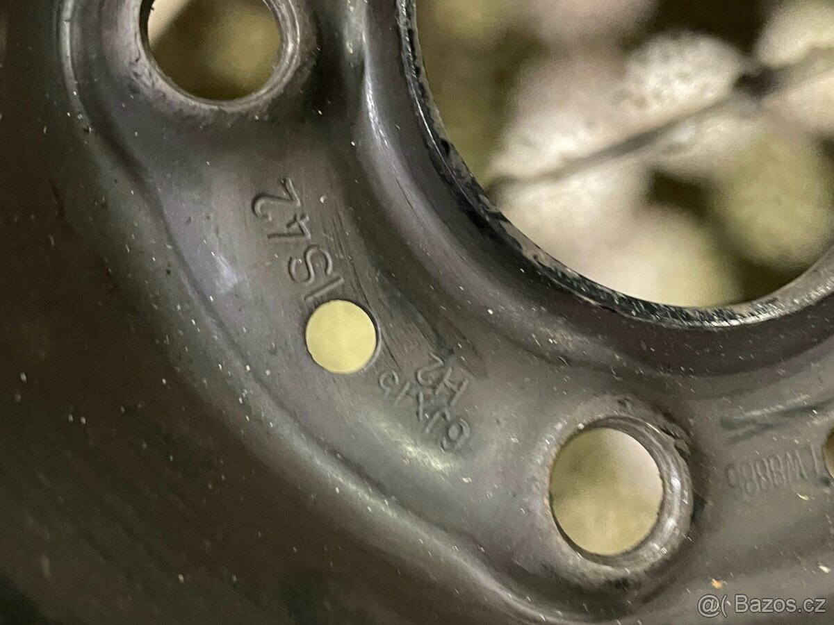 Plechové/ocelové/ disky 5x120 6Jx15 IS42 vel. 15´´ 4Ks Plech - 3