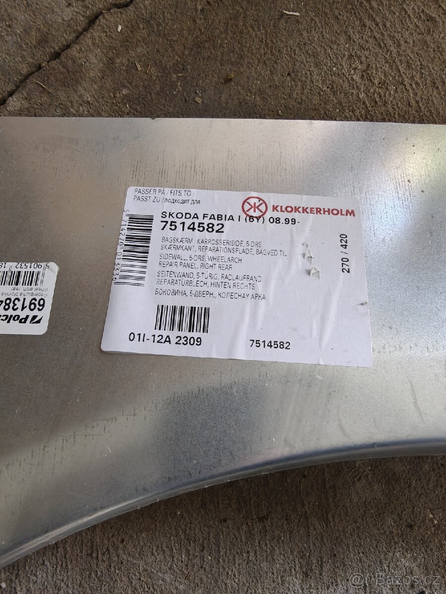 Zadní blatníky lemy Fabia a podběh - 3