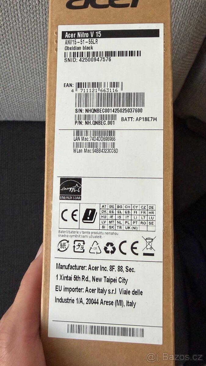 Prodam Acer Nitro V15 - 3