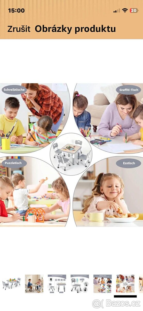 Stůl a dvě židle pro děti - 3